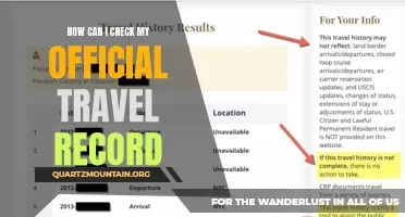 How to Check Your Official Travel Record