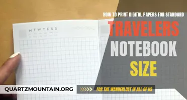 How to Print Digital Papers for a Standard Traveler's Notebook Size