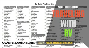 Essential Things to Check Before Traveling with an RV