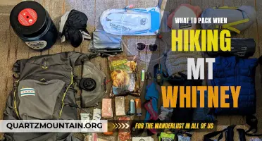 Essential Items to Pack When Hiking Mt. Whitney