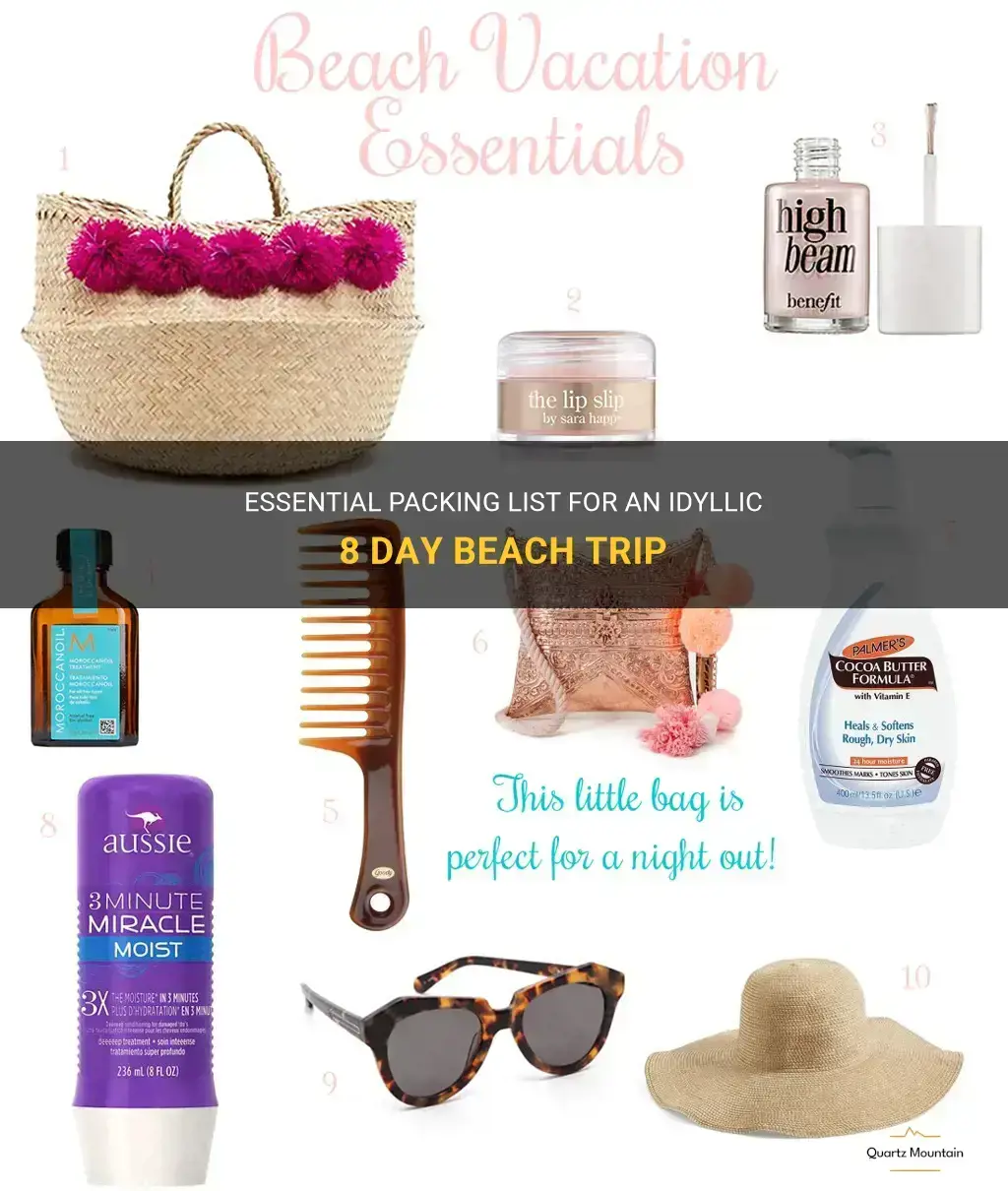 8 day trip to beach what to pack