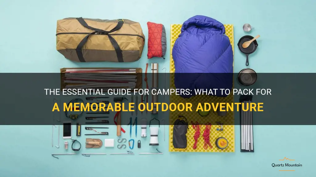 a campers guide what to pack