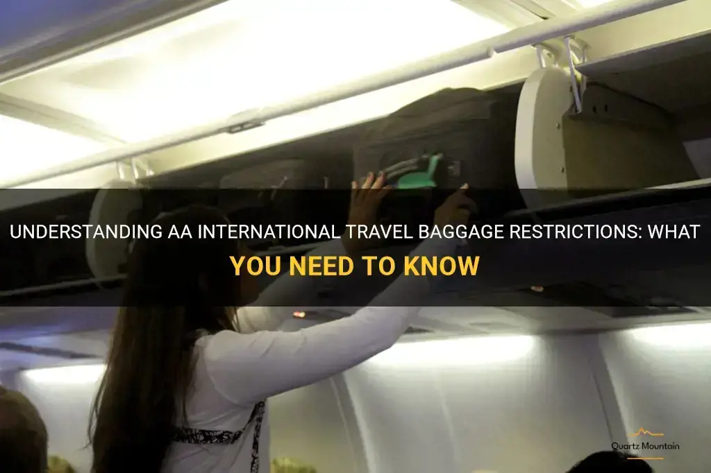 aa international travel baggage restrictions