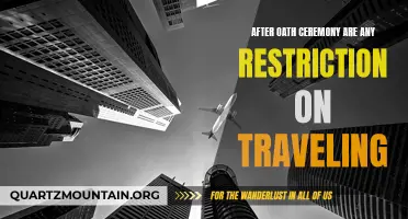 After Oath Ceremony: What You Need to Know About Travel Restrictions