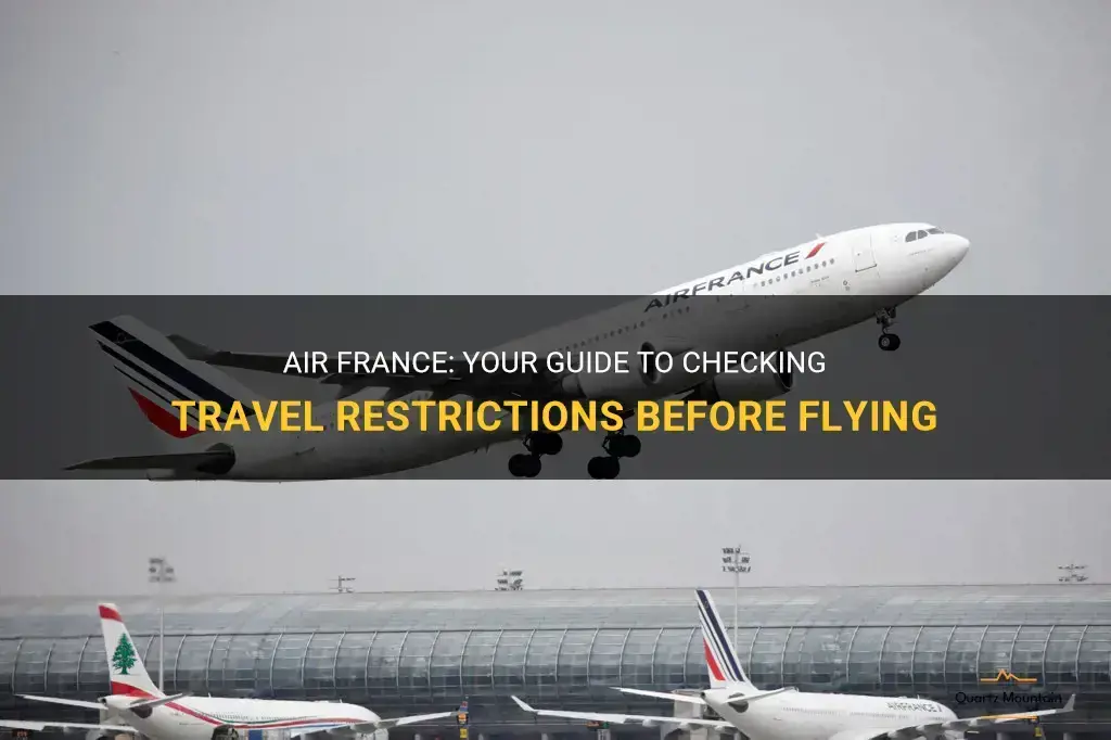 air france check travel restrictions