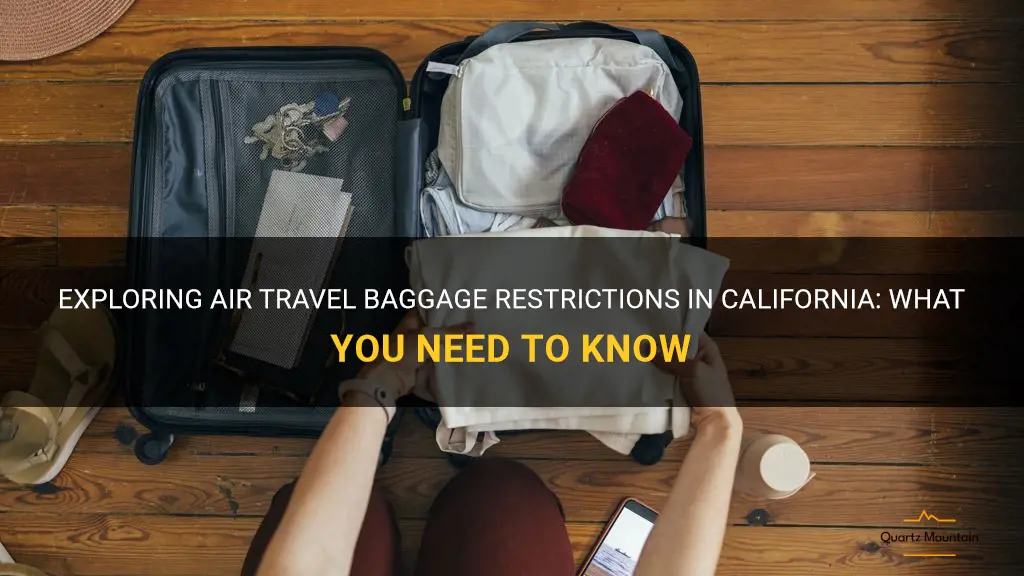 air travel baggage restrictions for california