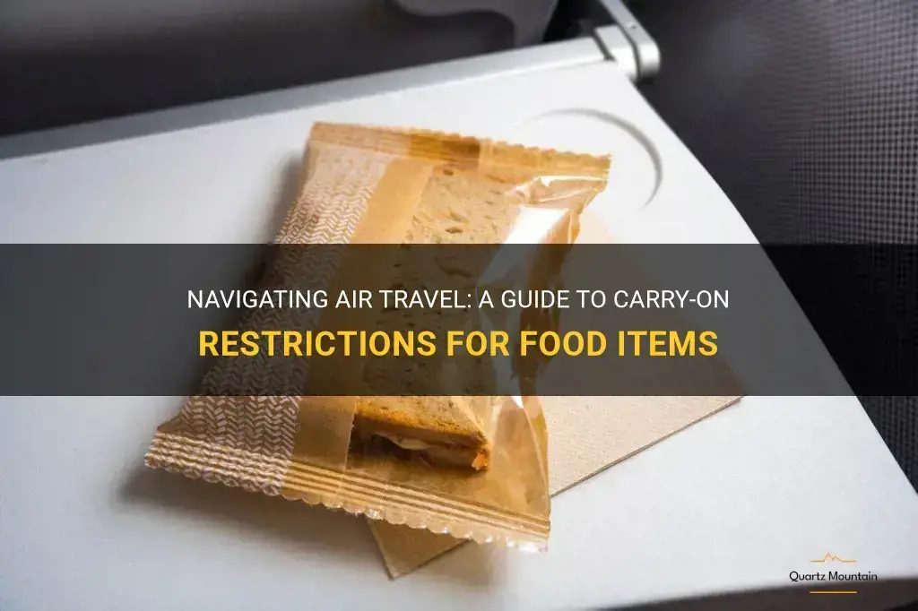 air travel carry on restrictions food