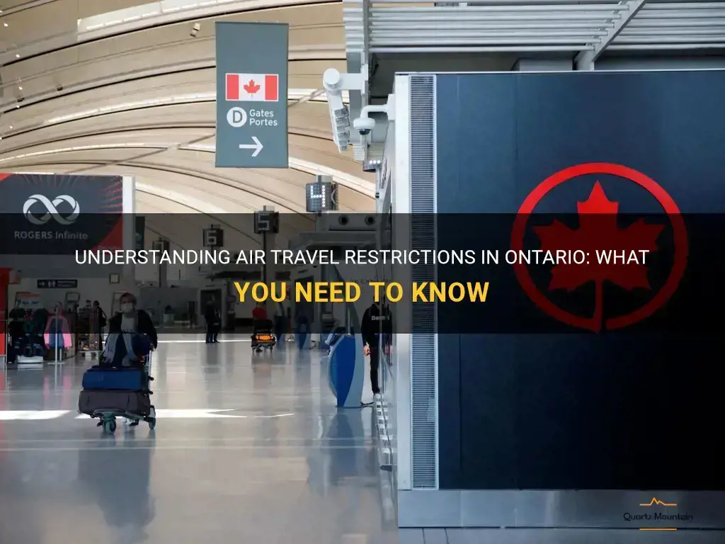 air travel restrictions ontario
