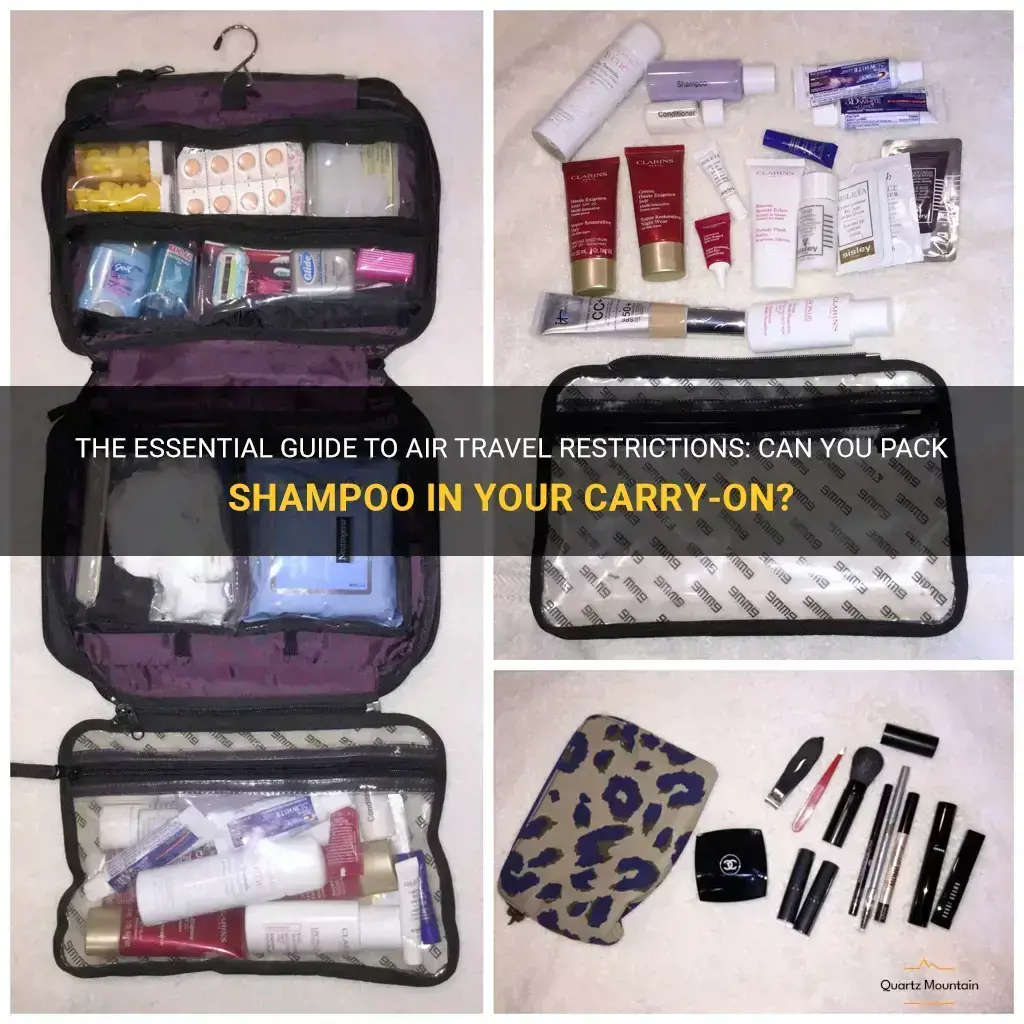air travel restrictions shampoo