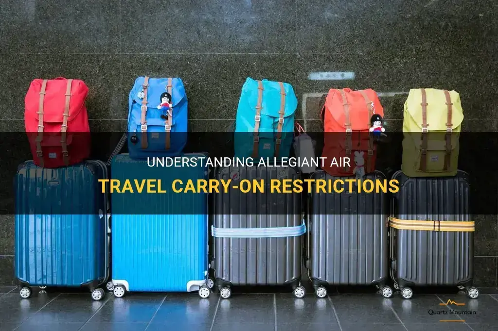 allegiant air travel carry on restrictions