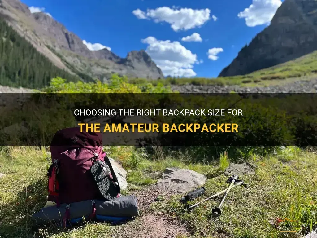 amature backpacker what size pack to buy
