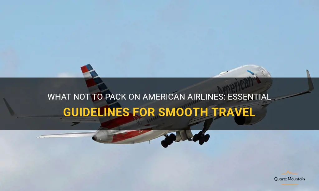 american airlines what not to pack