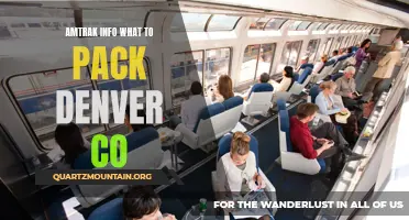 What to Pack for an Amtrak Trip to Denver, CO: Essential Info, Tips, and Advice