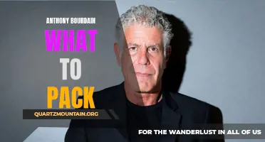 Packing Tips: Anthony Bourdain's Must-Have Items for Travel