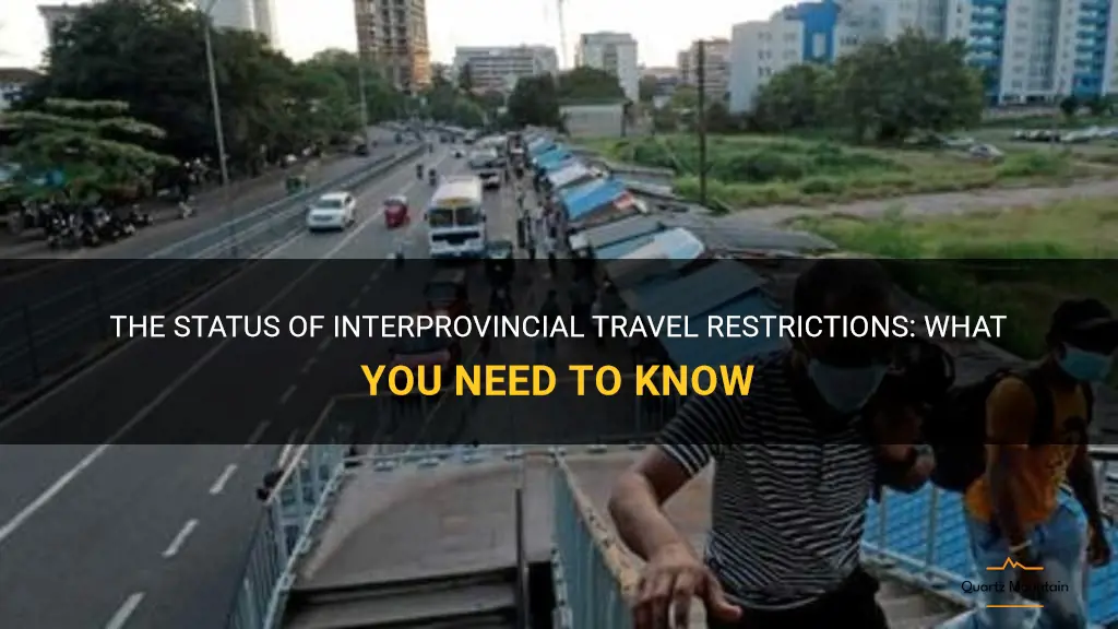 are there any interprovincial travel restrictions