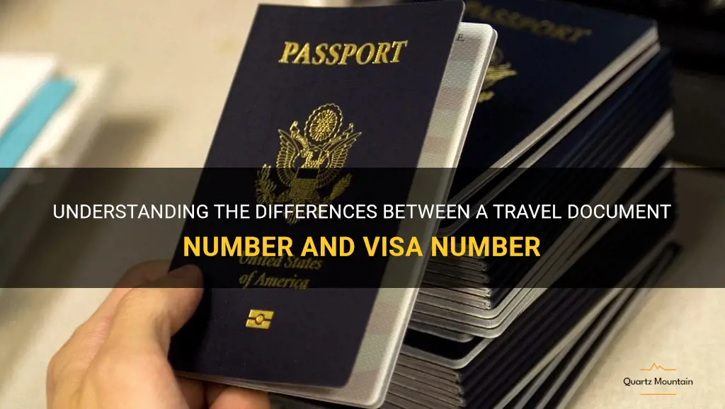 are travel document number and visa number the same