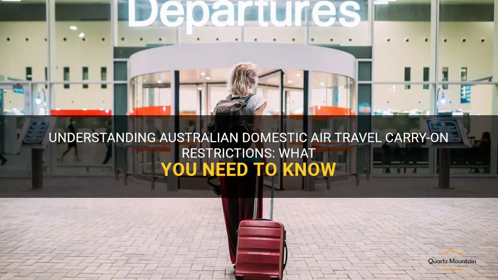 australian domestic air travel carry on restrictions
