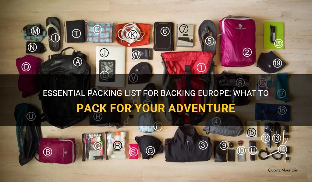 back packing europe what to pack