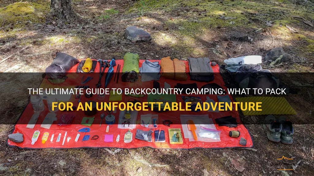 backcountry camping what to pack