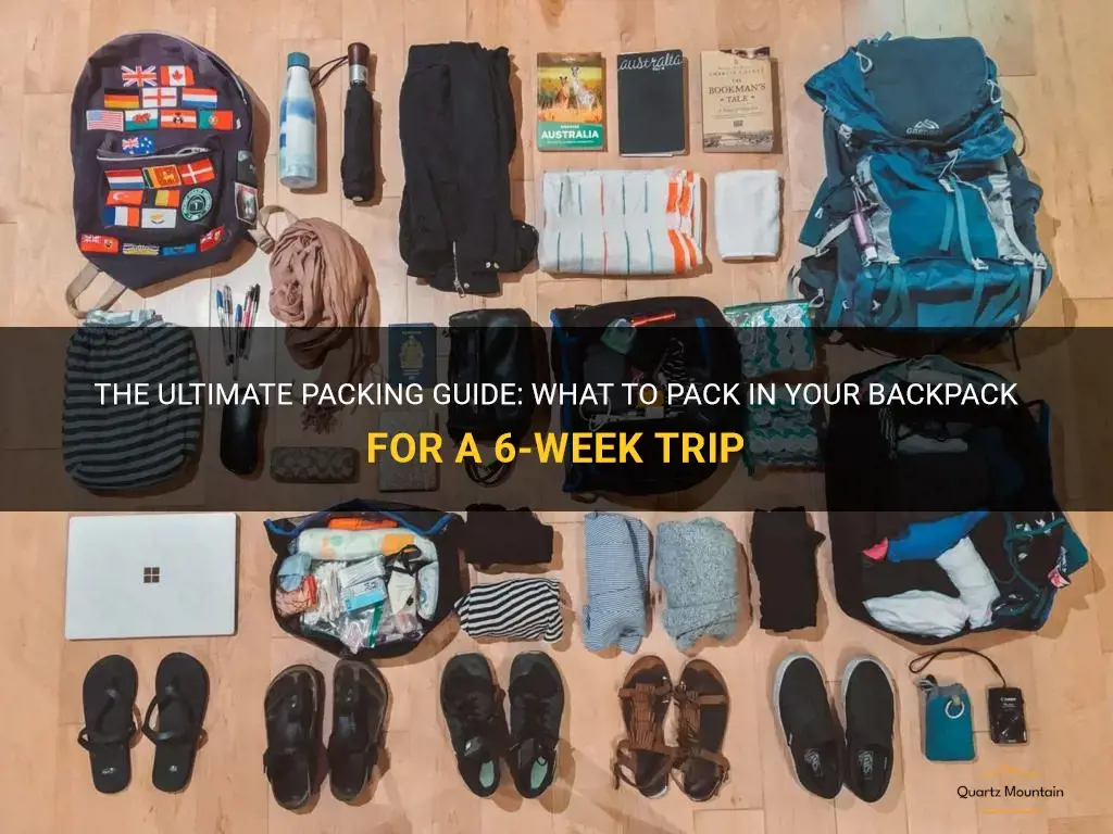 backpack for 6 week trip what to pack