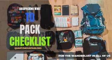 Essential Items to Include in Your Backpacking Packing Checklist