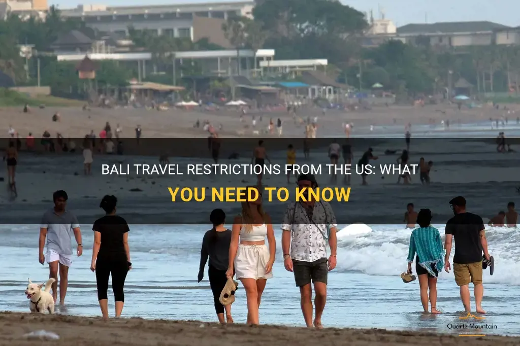 bali travel restrictions from us