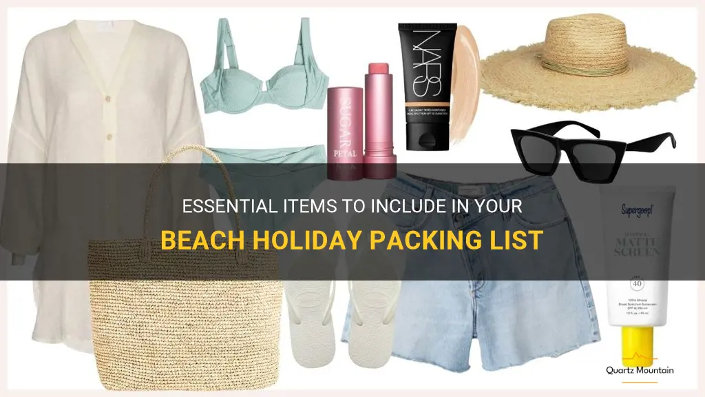 beach holiday what to pack list