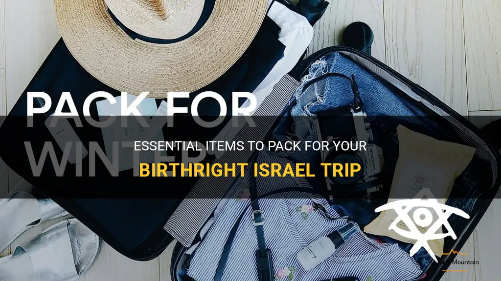 birthright israel what to pack