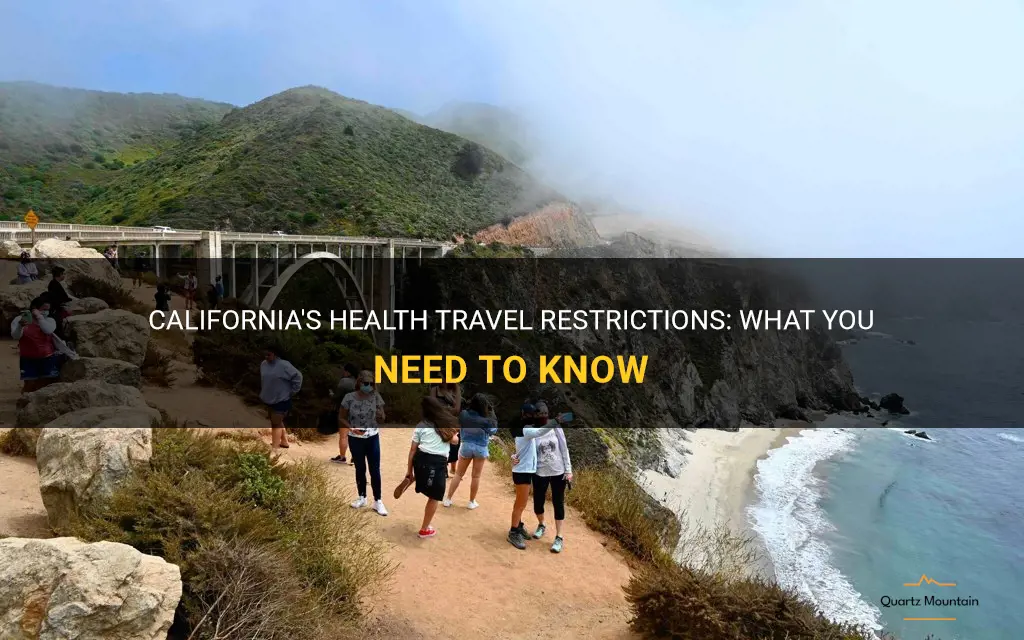 california health travel restrictions
