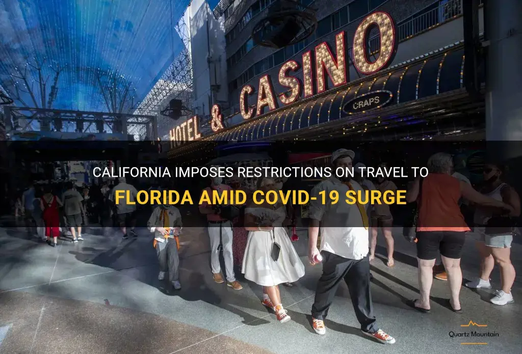 california restricting travel to florida