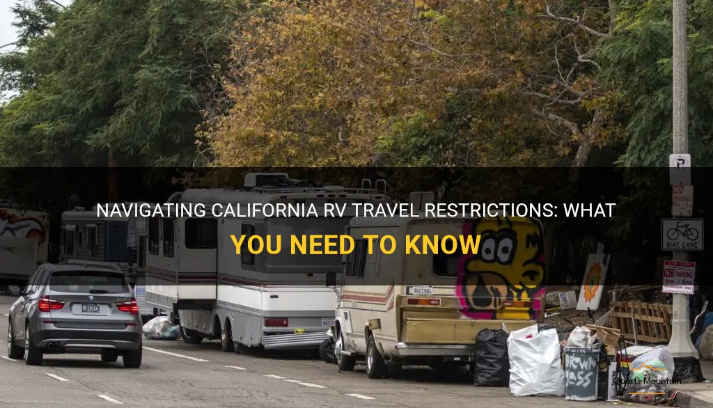 california rv travel restrictions