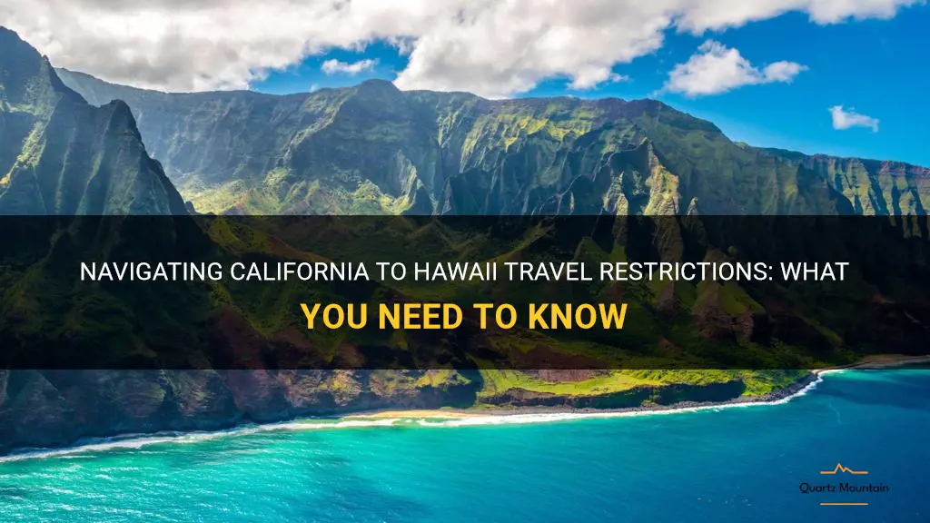 california to hawaii travel restrictions