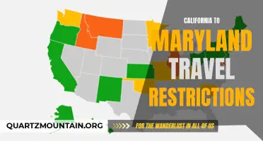 Travel Restrictions: California to Maryland During the COVID-19 Pandemic