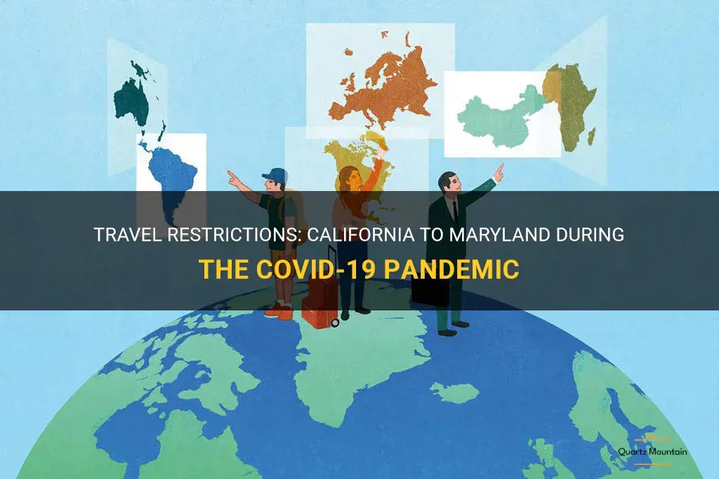 california to maryland travel restrictions