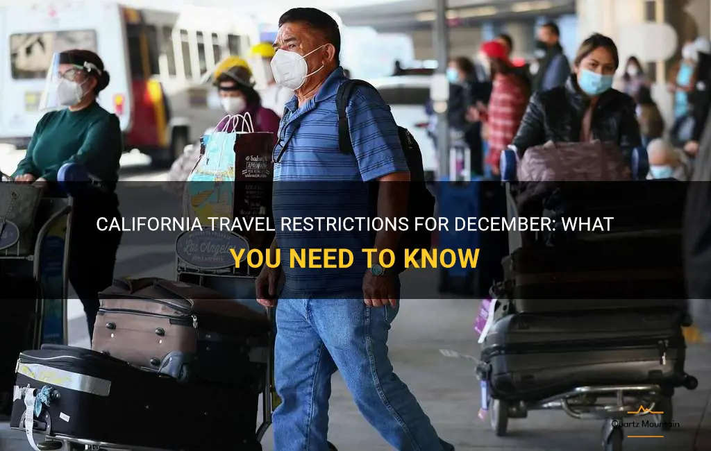california travel restrictions december