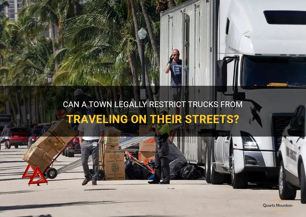 can a town restrict trucks from traveling their streets