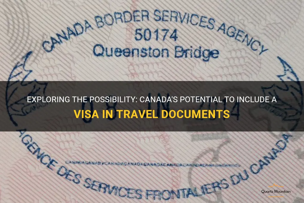 can canada put a visa in a travel document