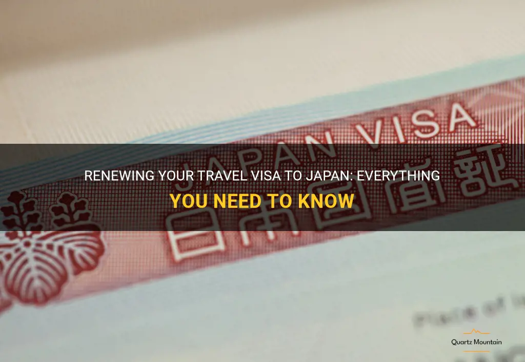 can i renew my travel visa to japan