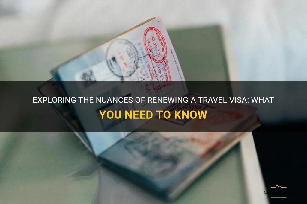 can i renew my travel visa