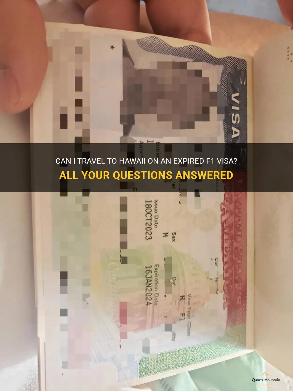 can i travel to hawaii on an expired f1 visa