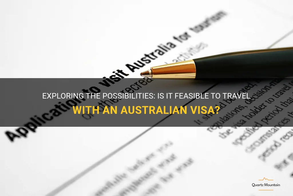 can i travel with au visa