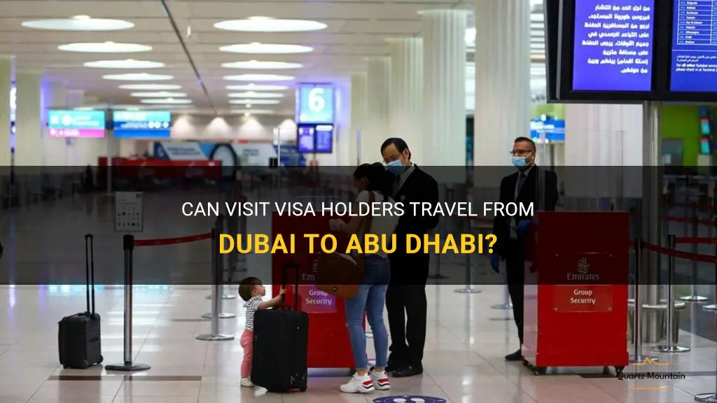 can visit visa holder travel from dubai to abu dhabi