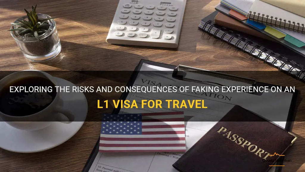 can we travel with fake experience on l1 visa