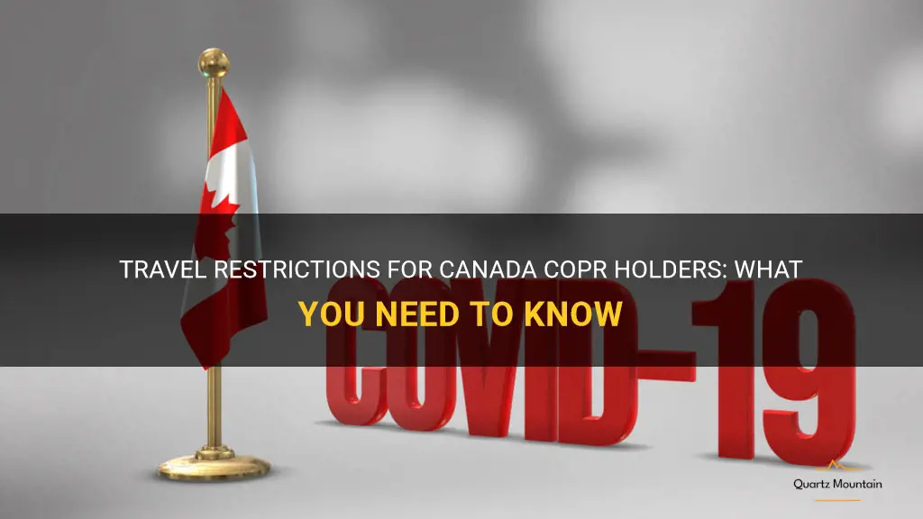 canada copr travel restrictions