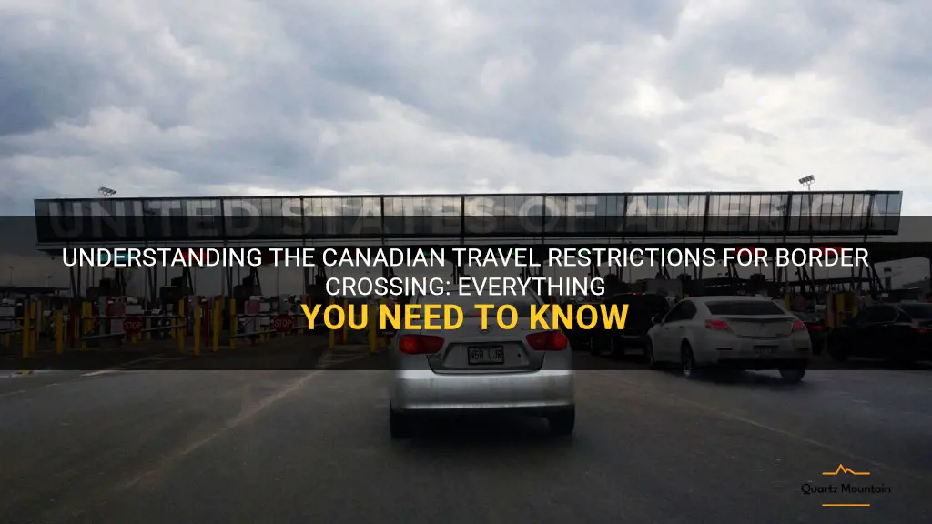 candaian travel restriction sborder crossing