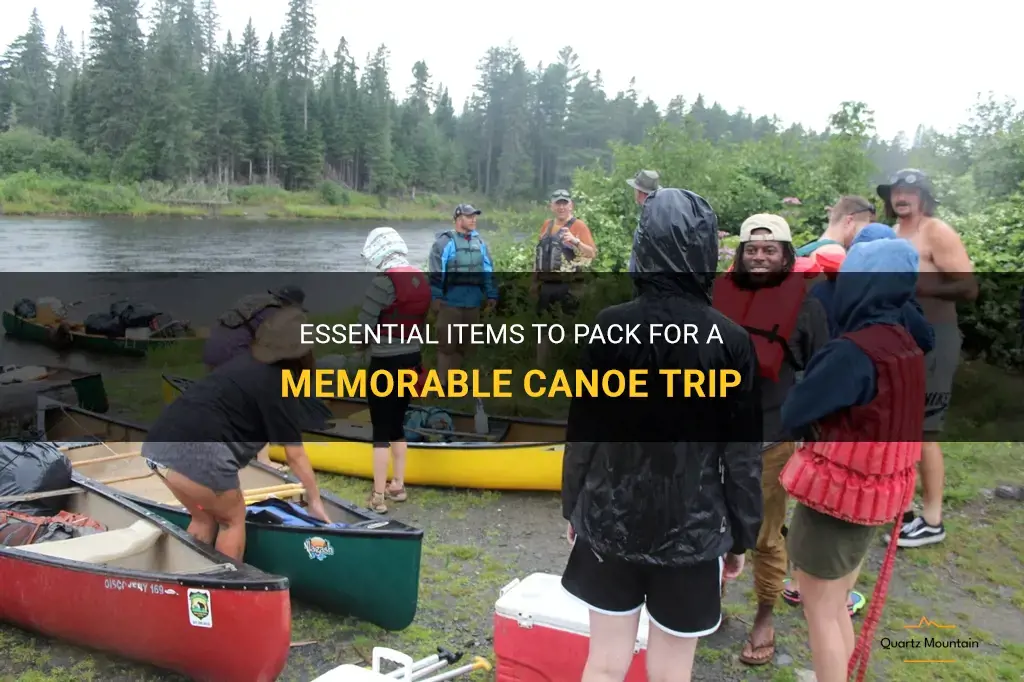 canoe trip what to pack