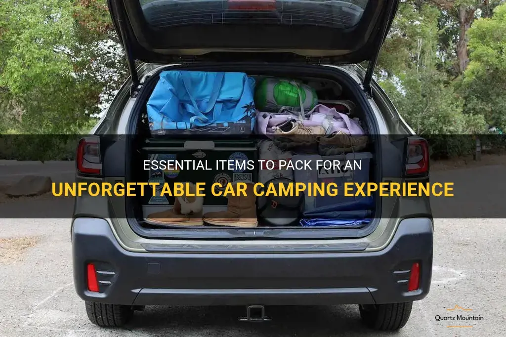 car camping what to pack