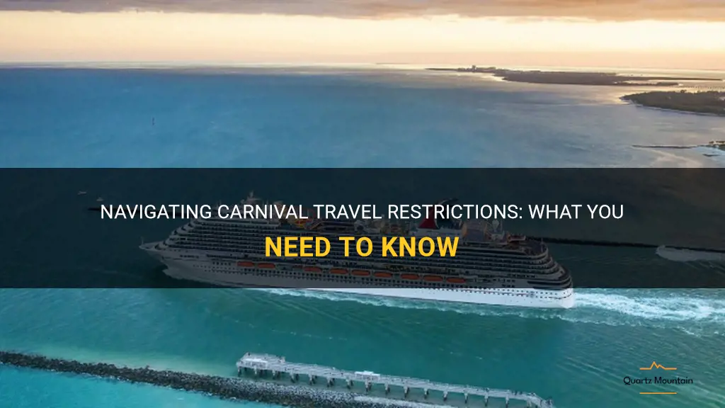 carnival travel restrictions