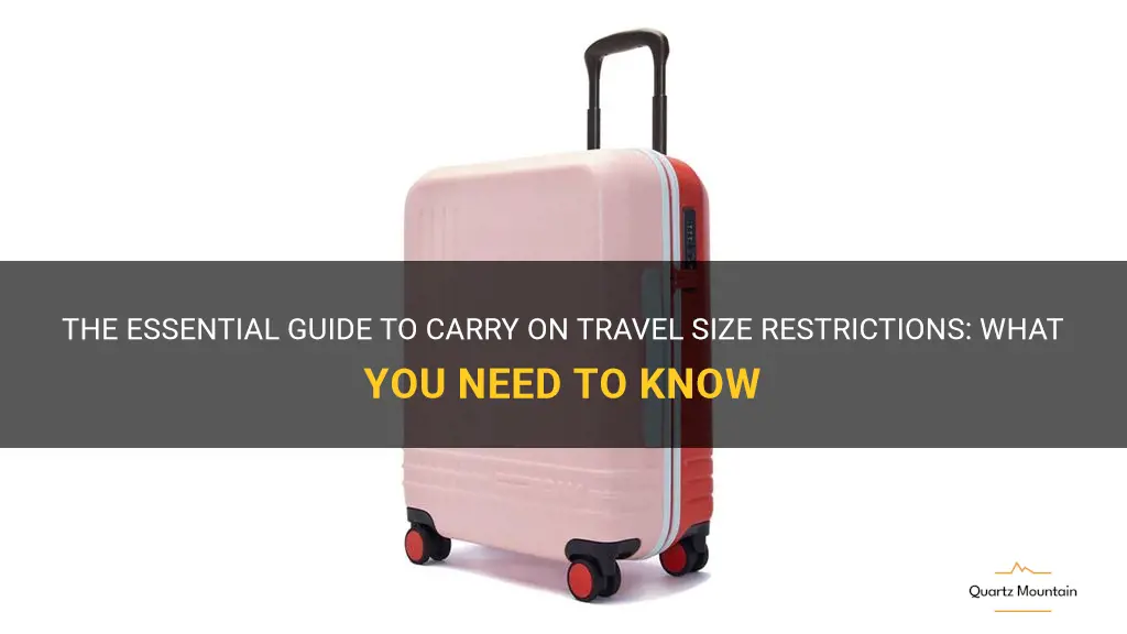 carry on travel size restrictions
