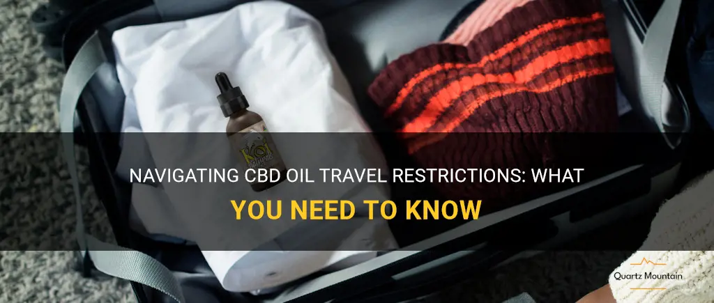 cbd oil travel restrictions
